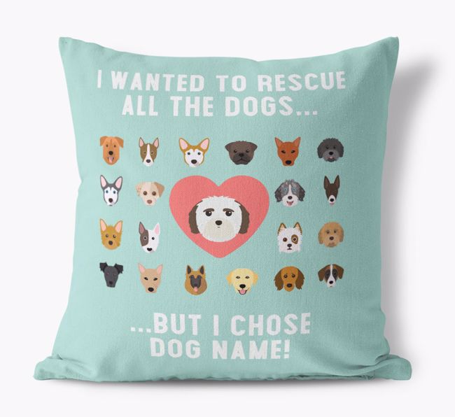 Rescue All The Dogs: Personalised {breedFullName} Cushion